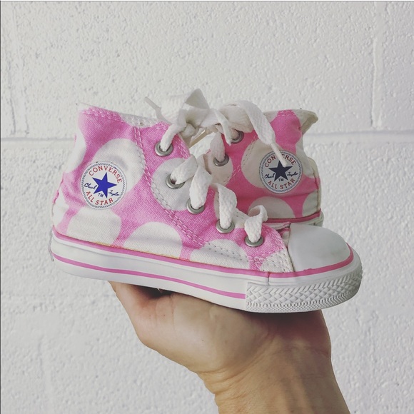 Converse Other - Converse High Tops polka dot sz: 6